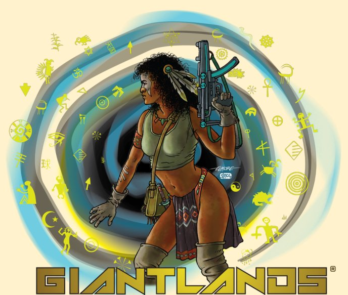The official art of Atsila Ixchel, which looks like a very sexualized depiction of a Native American woman with an MP5 style submachinegun, specifically with a bare sides loincloth.