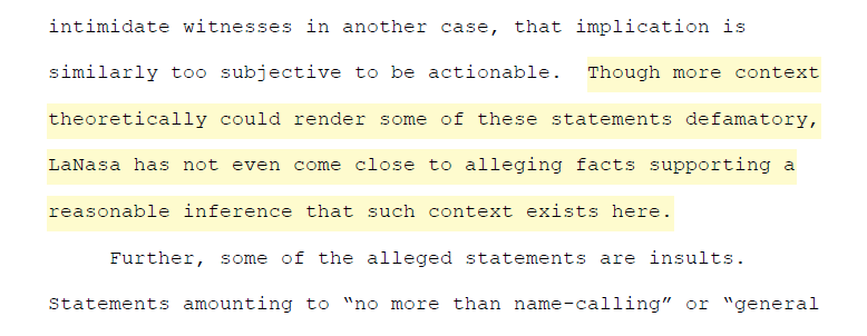 LaNasa v. Tenkar – Dismissed with Prejudice