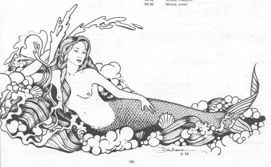 The topless mermaid by Darlene that features in the Advanced Dungeons & Dragons: Dungeon Master's Guide