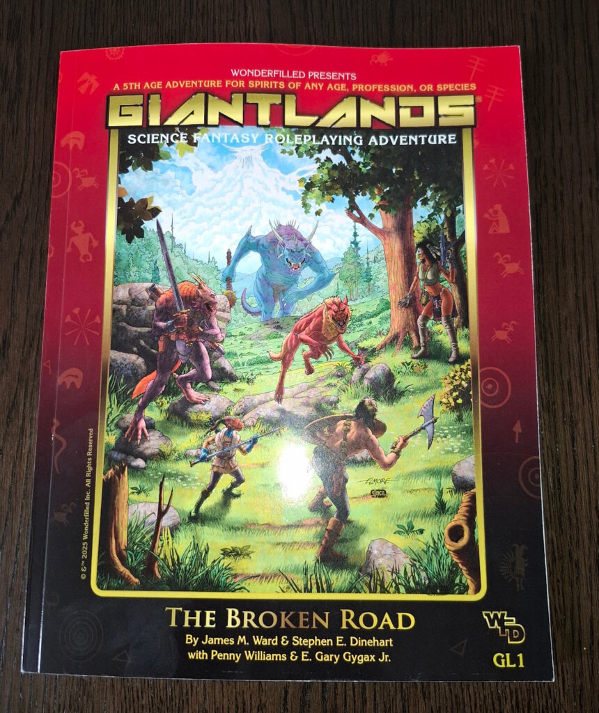 A photo of a copy of The Broken Road on my table.