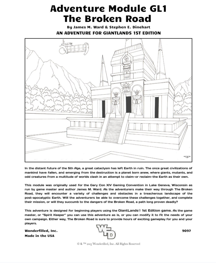 The original page which features a line drawing of a pretty cool looking temple by Josh Diffey.  