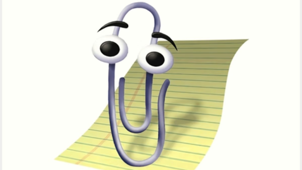 Clippy, the infamously annoying and despised helper from late 90s, early 2000 versions of Microsoft Word.